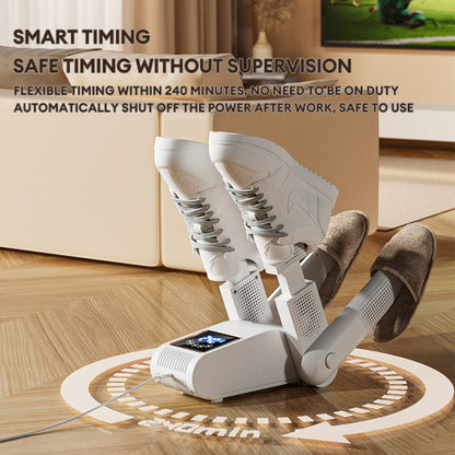 UV Antibacterial LED Touch Intelligent Constant Temperature Shoe Dryer, Spec: EU Plug(White) by bashfashion