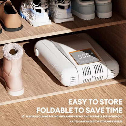 UV Antibacterial LED Touch Intelligent Constant Temperature Shoe Dryer, Spec: EU Plug(White) by bashfashion