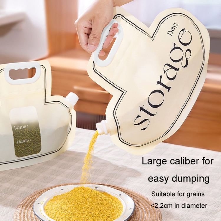 Grain Storage Bag Kitchen Food Grade Rice Wheat Beans Anti-mold Bag Dry Vegetables Sealed Storage Jar(Cream Color) by bashfashion