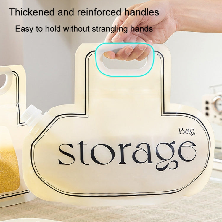 Grain Storage Bag Kitchen Food Grade Rice Wheat Beans Anti-mold Bag Dry Vegetables Sealed Storage Jar(Cream Color) by bashfashion