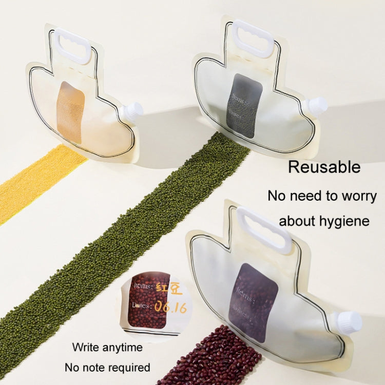 Grain Storage Bag Kitchen Food Grade Rice Wheat Beans Anti-mold Bag Dry Vegetables Sealed Storage Jar(Cream Color) by bashfashion