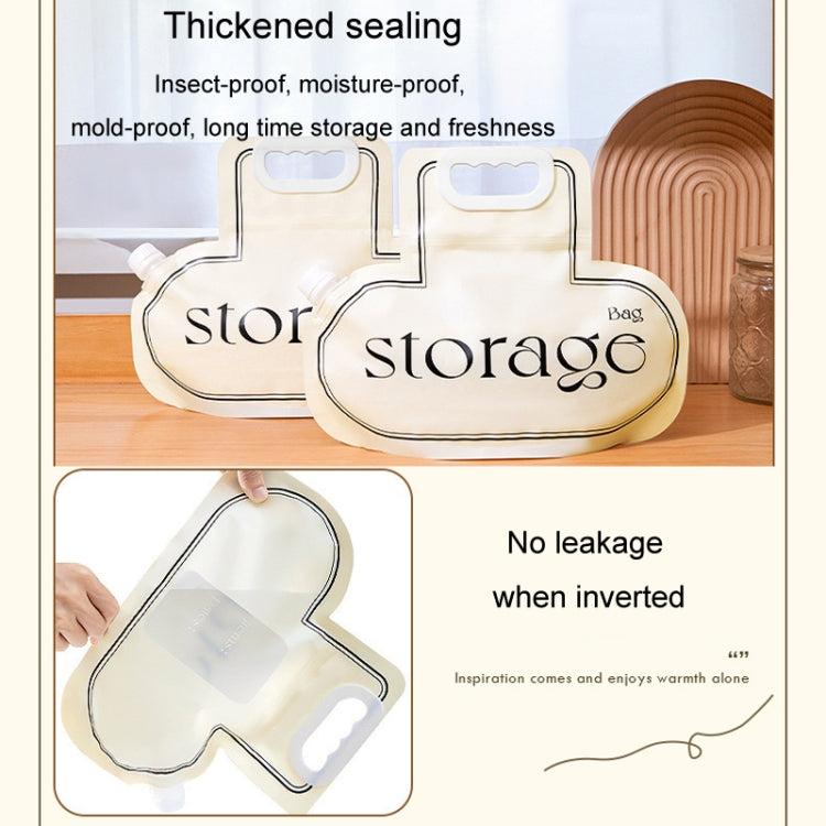 Grain Storage Bag Kitchen Food Grade Rice Wheat Beans Anti-mold Bag Dry Vegetables Sealed Storage Jar(Cream Color) by bashfashion