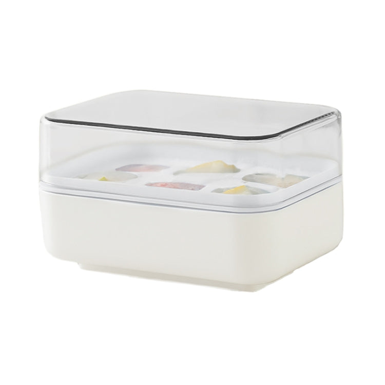 Mini Press Type Ice Cube Mold Food Silicone 6 Cubes Easy to Release Household Ice Lolly Making Box(White) by bashfashion