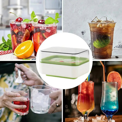 Mini Press Type Ice Cube Mold Food Silicone 6 Cubes Easy to Release Household Ice Lolly Making Box(White) by bashfashion