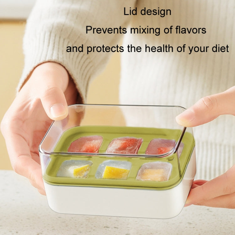 Mini Press Type Ice Cube Mold Food Silicone 6 Cubes Easy to Release Household Ice Lolly Making Box(Yellow) by bashfashion