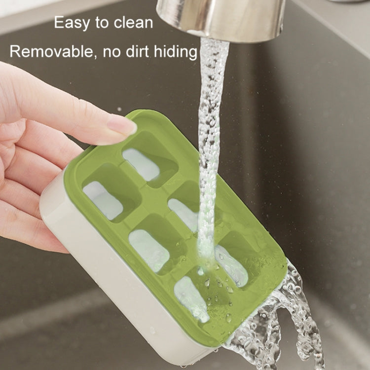 Mini Press Type Ice Cube Mold Food Silicone 6 Cubes Easy to Release Household Ice Lolly Making Box(Green) by bashfashion