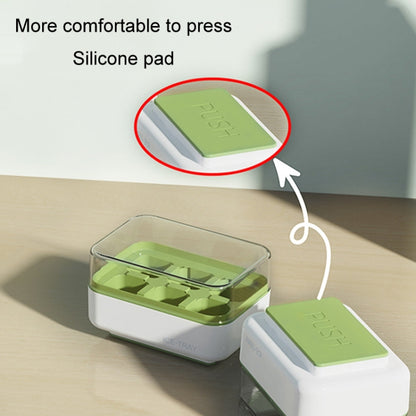 Mini Press Type Ice Cube Mold Food Silicone 6 Cubes Easy to Release Household Ice Lolly Making Box(Green) by bashfashion