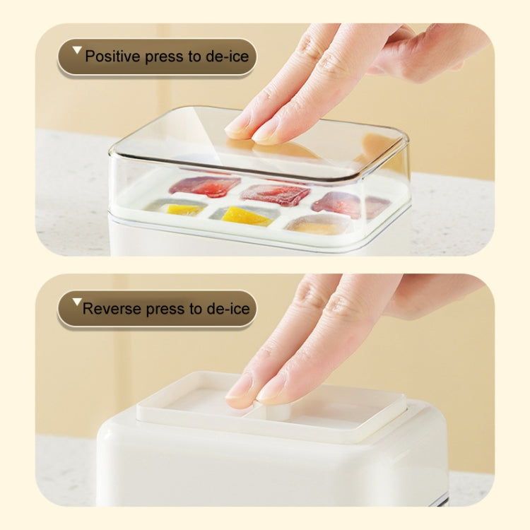 Mini Press Type Ice Cube Mold Food Silicone 6 Cubes Easy to Release Household Ice Lolly Making Box(Yellow) by bashfashion