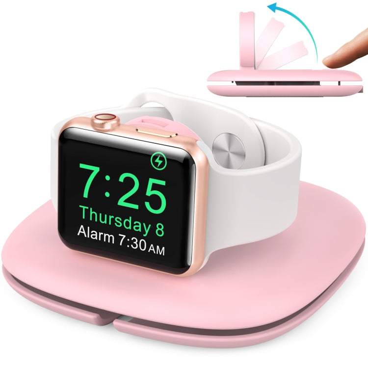 For Apple Watch AhaStyle PT126 Storage Folding Stand Plastic Charging Holder(Pink) by AhaStyle