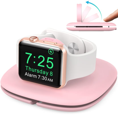 For Apple Watch AhaStyle PT126 Storage Folding Stand Plastic Charging Holder(Pink) by AhaStyle