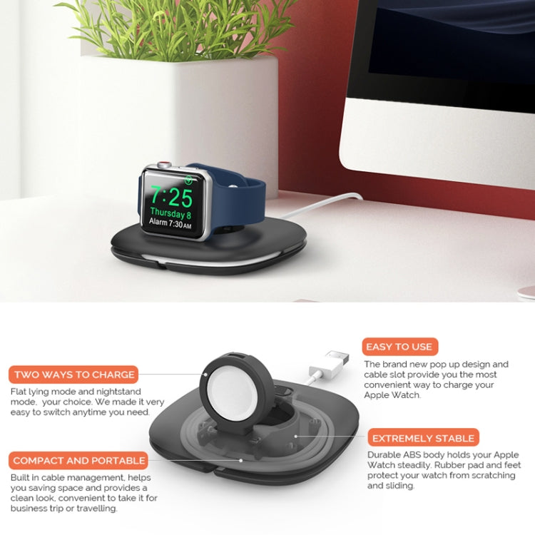 For Apple Watch AhaStyle PT126 Storage Folding Stand Plastic Charging Holder(White) by AhaStyle