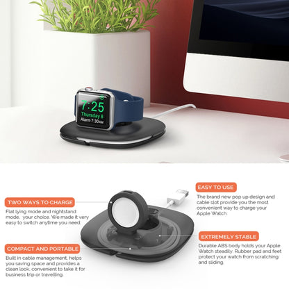 For Apple Watch AhaStyle PT126 Storage Folding Stand Plastic Charging Holder(White) by AhaStyle