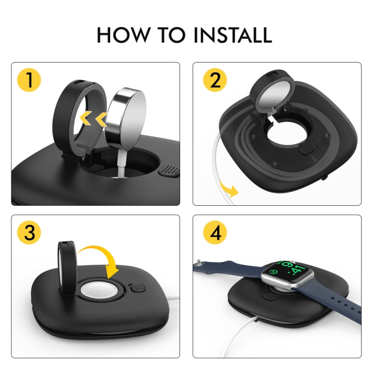 For Apple Watch AhaStyle PT126 Storage Folding Stand Plastic Charging Holder(Pink) by AhaStyle