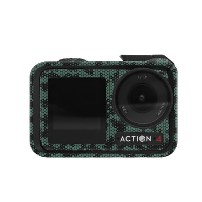 For DJI Action 4 Motion Camera Stickers All Inclusive Photo Frame Color Changing Stickers Accessories, Style: AC4-16 Snake Scale Green by bashfashion