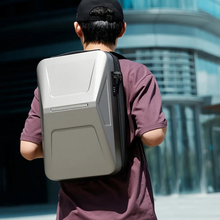 BANGE BG-3005 Hard Shell Men Backpack Laptop Personalised Shoulder Bag(Titanium Gold) by BANGE