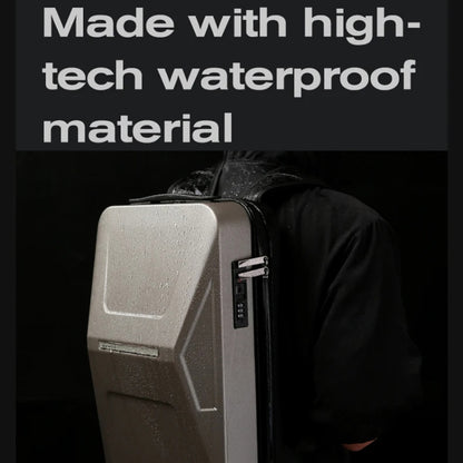 BANGE BG-3005 Hard Shell Men Backpack Laptop Personalised Shoulder Bag(Black) by BANGE