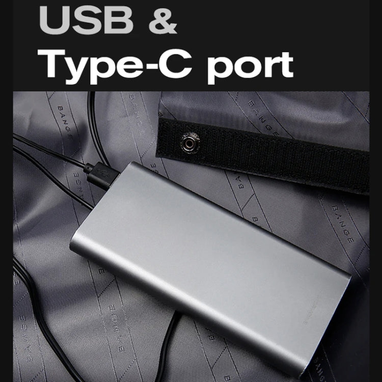 BANGE BG-3005 Hard Shell Men Backpack Laptop Personalised Shoulder Bag(Black) by BANGE