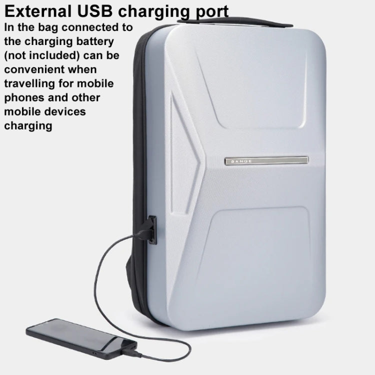 BANGE BG-3005 Hard Shell Men Backpack Laptop Personalised Shoulder Bag(Titanium Gold) by BANGE