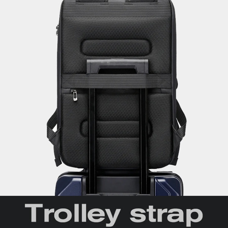 BANGE BG-3005 Hard Shell Men Backpack Laptop Personalised Shoulder Bag(Silver) by BANGE