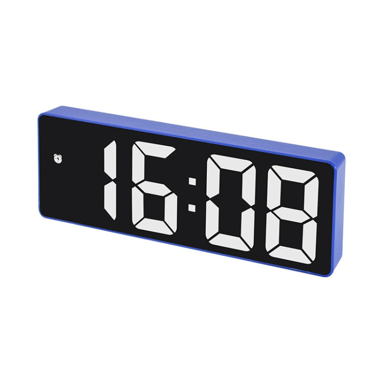 JX012 Multifunctional LED Electronic Clock Battery Plug-in Dual-purpose Bedside Alarm Clock(Blue) by bashfashion