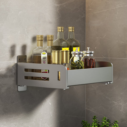 Wall Mounted Kitchen Spice Rack Carbon Steel Bathroom Storage Shelf Towel Rack 20cm by bashfashion