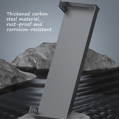 Wall Mounted Kitchen Spice Rack Carbon Steel Bathroom Storage Shelf Towel Rack 20cm by bashfashion