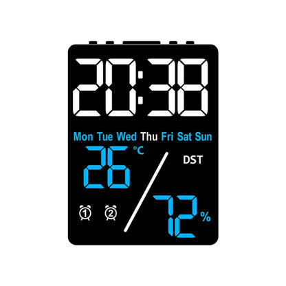 Multifunctional Temperature / Humidity Display Electronic Alarm Clock, Color: Blue Black by bashfashion