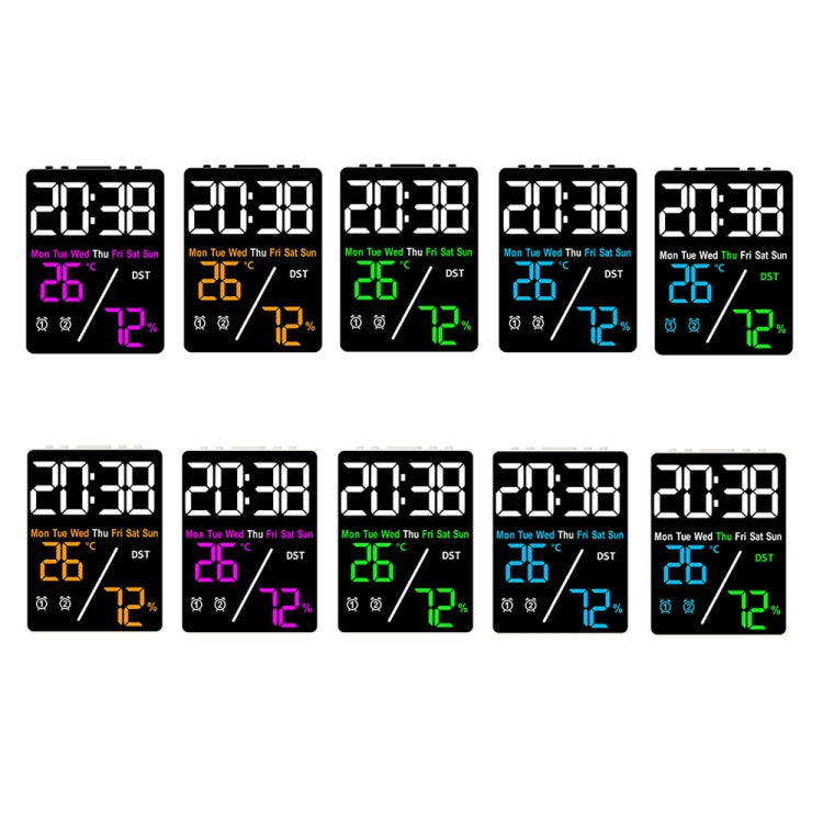 Multifunctional Temperature / Humidity Display Electronic Alarm Clock, Color: Blue Black by bashfashion