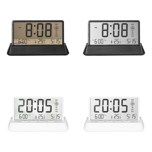 Multifunctional Temperature / Date Display Electronic Alarm Clock(White Transparent) by bashfashion