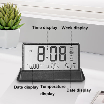 Multifunctional Temperature / Date Display Electronic Alarm Clock(White Opaque) by bashfashion