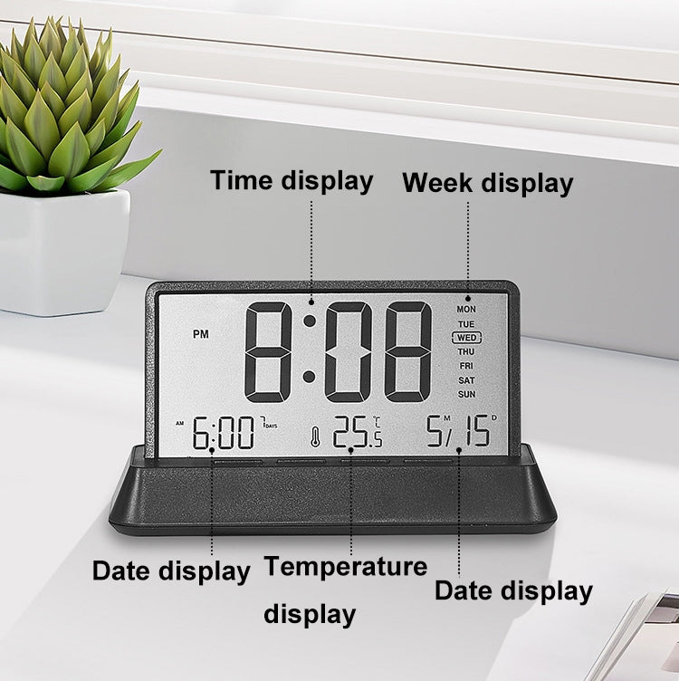 Multifunctional Temperature / Date Display Electronic Alarm Clock(Black Opaque) by bashfashion