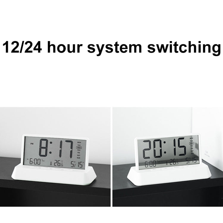Multifunctional Temperature / Date Display Electronic Alarm Clock(White Opaque) by bashfashion
