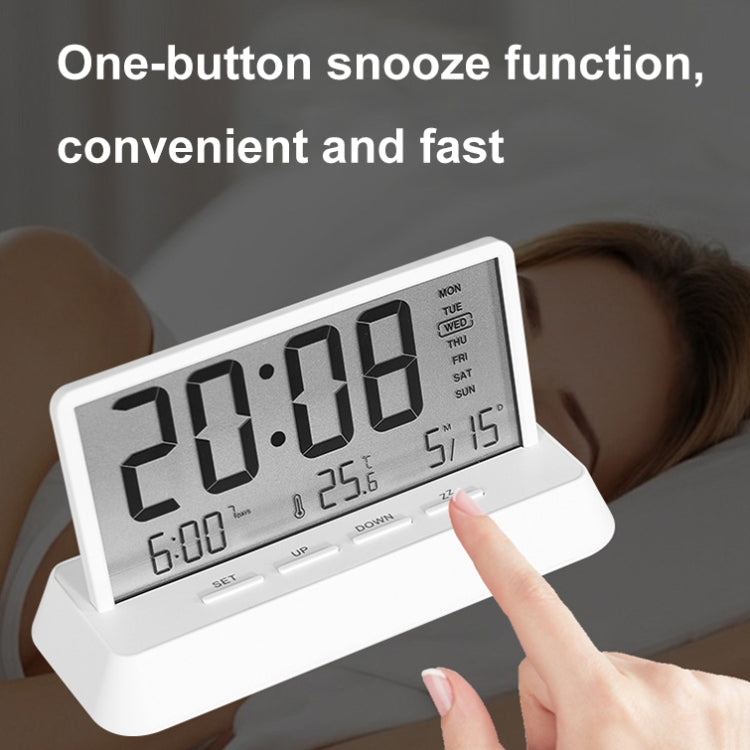 Multifunctional Temperature / Date Display Electronic Alarm Clock(White Opaque) by bashfashion