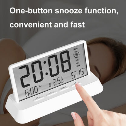 Multifunctional Temperature / Date Display Electronic Alarm Clock(White Opaque) by bashfashion