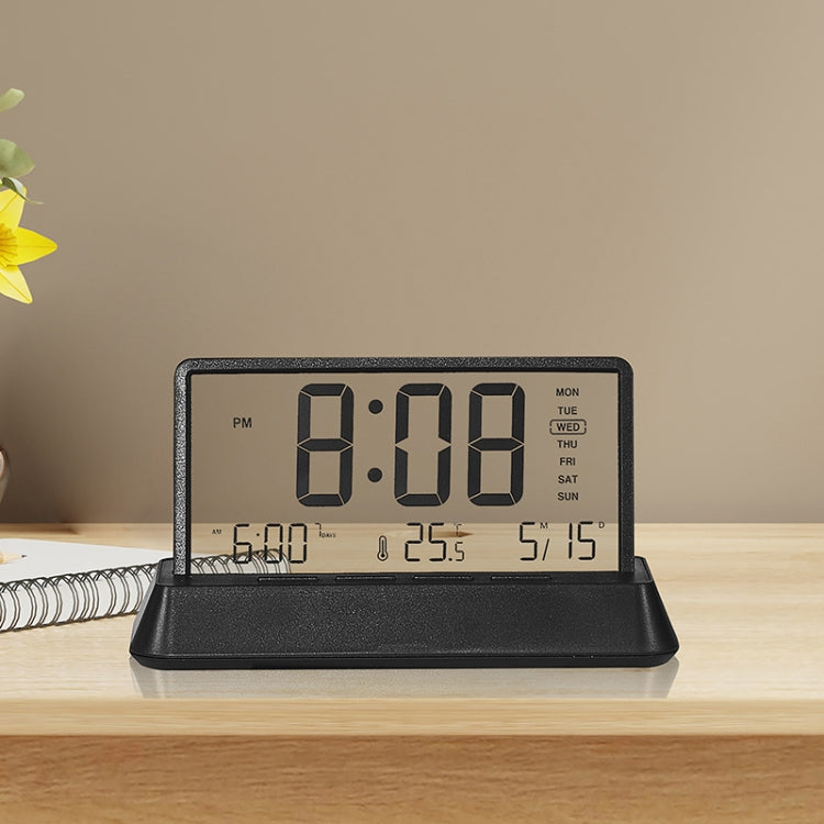 Multifunctional Temperature / Date Display Electronic Alarm Clock(White Transparent) by bashfashion