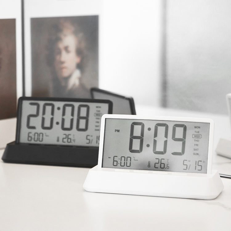 Multifunctional Temperature / Date Display Electronic Alarm Clock(White Opaque) by bashfashion
