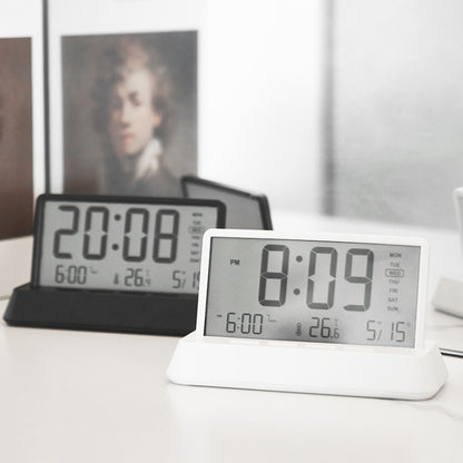 Multifunctional Temperature / Date Display Electronic Alarm Clock(Black Opaque) by bashfashion
