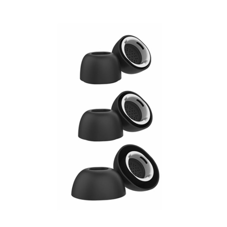 For Samsung Galaxy Buds3 Pro AhaStyle WG173 Earphone Silicone Earbuds, Size: S+M+L(Black) by AhaStyle