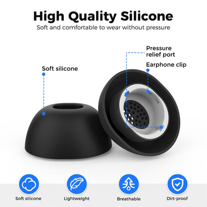 For Samsung Galaxy Buds3 Pro AhaStyle WG173 Earphone Silicone Earbuds, Size: S+M+L(Black) by AhaStyle