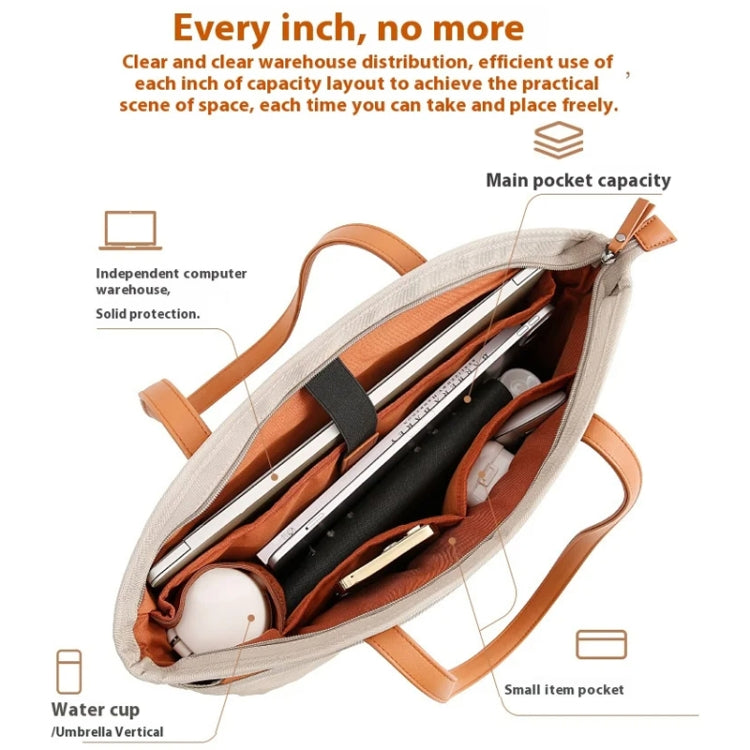 BANGE BG-6803 Ladies Commuter Tote Bag Digital Laptop Bag Large Capacity Handbag(Black) by BANGE