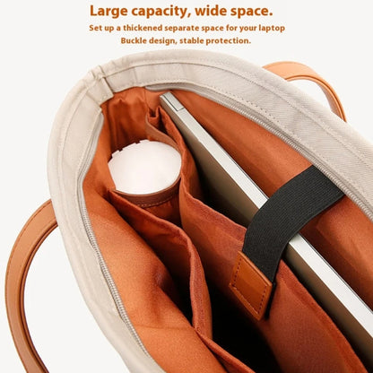 BANGE BG-6803 Ladies Commuter Tote Bag Digital Laptop Bag Large Capacity Handbag(Black) by BANGE