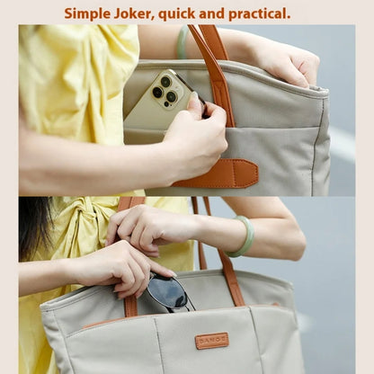 BANGE BG-6803 Ladies Commuter Tote Bag Digital Laptop Bag Large Capacity Handbag(Pink) by BANGE