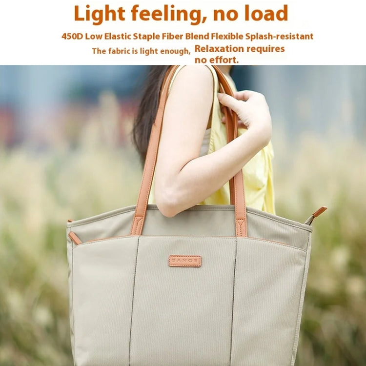BANGE BG-6803 Ladies Commuter Tote Bag Digital Laptop Bag Large Capacity Handbag(Khaki) by BANGE