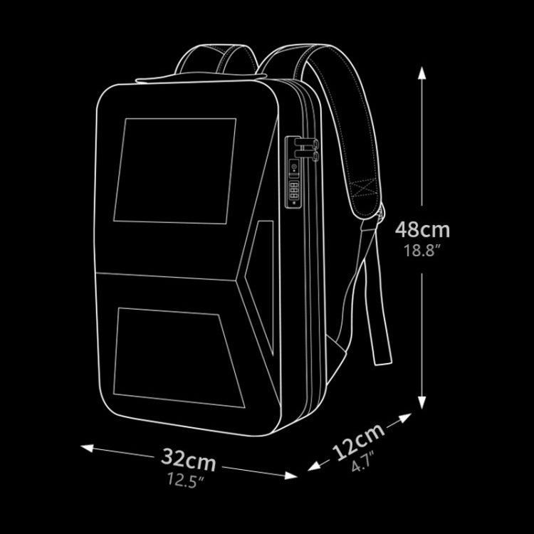 BANGE BG-2956 Expandable Hard Shell Computer Bag Men Business Backpack(Black) by BANGE
