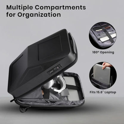 BANGE BG-2956 Expandable Hard Shell Computer Bag Men Business Backpack(Black) by BANGE