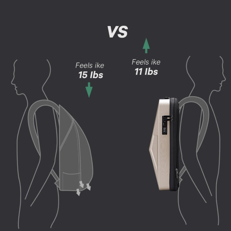 BANGE BG-2956 Expandable Hard Shell Computer Bag Men Business Backpack(Black) by BANGE