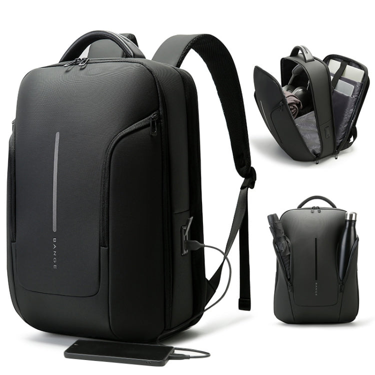 BANGE BG-8013 Men Business Backpack Commuter Laptop Shoulder Bag(Black) by BANGE