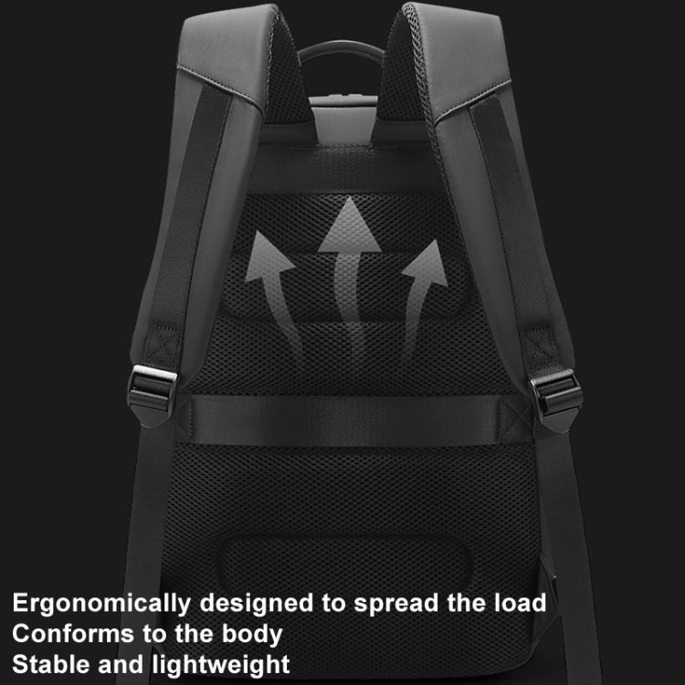 BANGE BG-8013 Men Business Backpack Commuter Laptop Shoulder Bag(Black) by BANGE