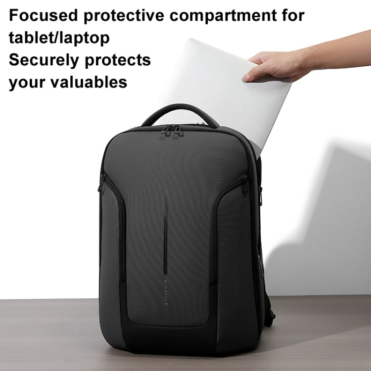 BANGE BG-8013 Men Business Backpack Commuter Laptop Shoulder Bag(Black) by BANGE