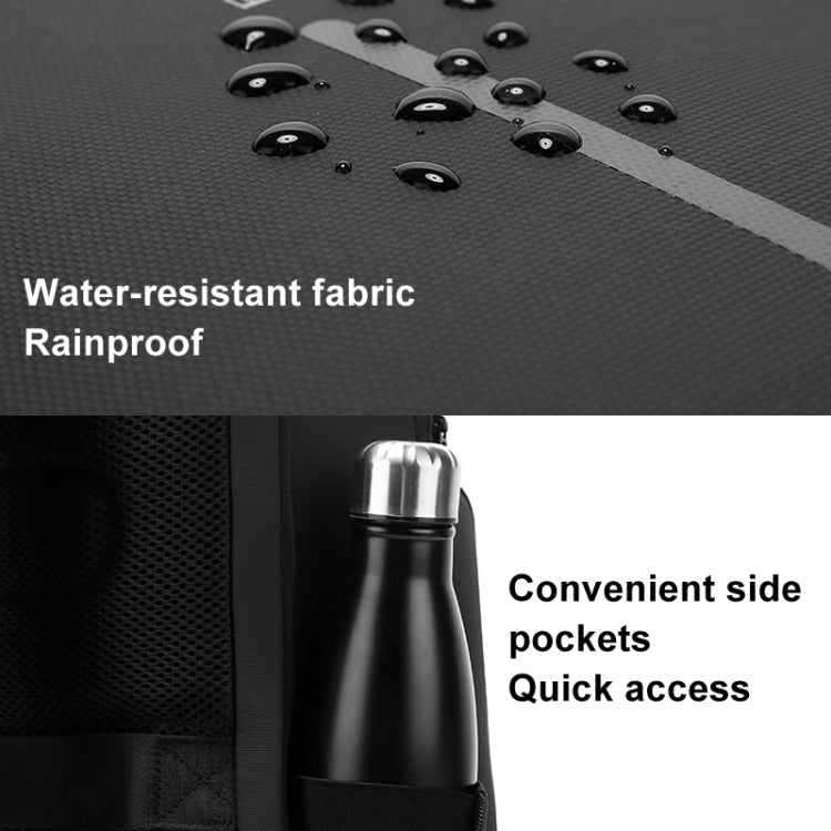 BANGE BG-8013 Men Business Backpack Commuter Laptop Shoulder Bag(Black) by BANGE